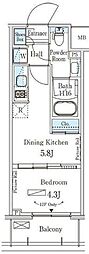 PARKAXIS森下 1DKの間取図画像