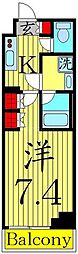 ジェノヴィア本所吾妻橋スカイガーデン 1Kの間取図画像
