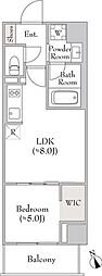 ルミーク門前仲町 1LDKの間取図画像