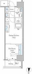 Urbanex錦糸町 1DKの間取図画像