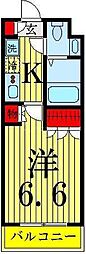 レジディア錦糸町 1Kの間取図画像