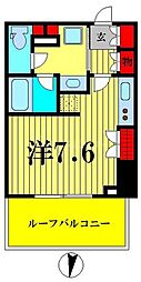 パークリュクス清澄白河 ワンルームの間取図画像