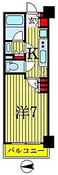 パークアクシス菊川ステーションゲート 1Kの間取図画像