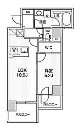 SEASONFLATS両国EAST 1LDKの間取図画像