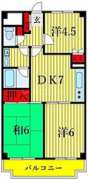 ヴェーネル滝沢 3DKの間取図画像