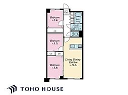 新松戸南パークハウスA棟 3LDKの間取図画像