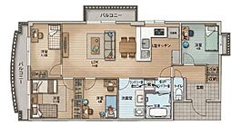 クローバーハイツ森小路2号棟 4LDKの間取図画像