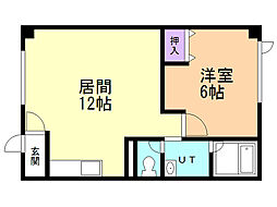 アーバンパレス425 1LDKの間取図画像