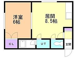 アンダンテ 1LDKの間取図画像
