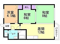 センターインロードビル 3LDKの間取図画像
