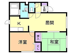 コーポラスセンチュリー 2LDKの間取図画像