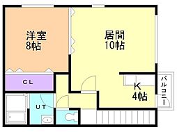 アメニティコートK・H 1LDKの間取図画像