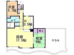 マンションリヴァージュ 2LDKの間取図画像