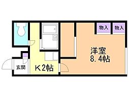 レオパレス庄 1Kの間取図画像