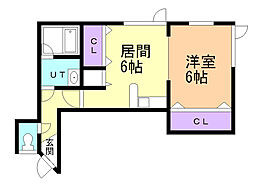 コーポユウコ 1DKの間取図画像