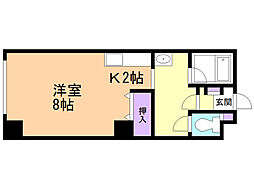 アールズコート港 1Kの間取図画像