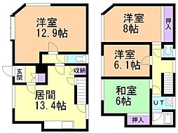 グリーンパークキャピタン 4LDKの間取図画像