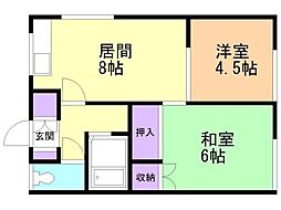 サンシャイン富岡 2DKの間取図画像