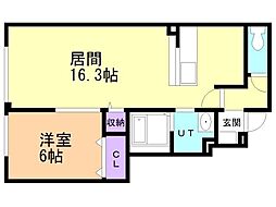 モデルノポテーレ7 1LDKの間取図画像