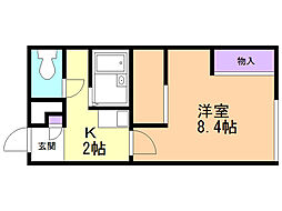 レオパレスaye.3 1Kの間取図画像