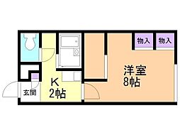 レオパレスドルチェK・Y 1Kの間取図画像