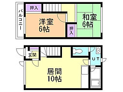 メゾン東浜 2LDKの間取図画像