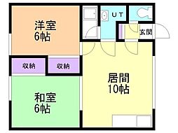 コーポ衣笠 No5 2階/2-3