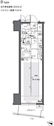 ZOOM都庁前 1Kの間取図画像