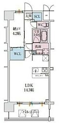 スプランディッド梅田グランノース ワンルームの間取図画像