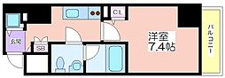 エスライズ西本町 1Kの間取図画像