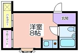 シティヒル ワンルームの間取図画像