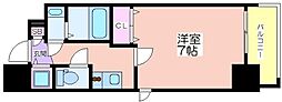 フォーリアライズ南堀江ヴィータ 1Kの間取図画像