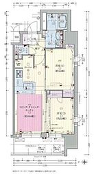 プレサンス松屋町駅前デュオ 2LDKの間取図画像