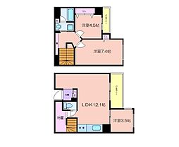フェリス北浜 3LDKの間取図画像