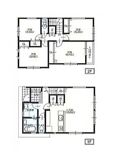 間取り:設備充実新築戸建!LDKの3箇所に収納付き!室内がすっきり片付きやすい間取りです◎ 間取り:設備充実新築戸建!LDKの3箇所に収納付き!室内がすっきり片付きやすい間取りです◎