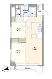 ダイアパレス東寺尾 2LDKの間取図画像