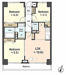 志木南パーク・ホームズ 3LDKの間取図画像