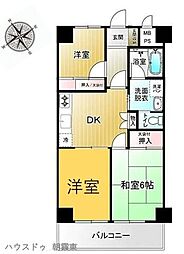 シャルムメゾン入間川 3DKの間取図画像