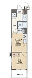 コスモ千駄木 1DKの間取図画像