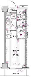 ガーラ行徳グランドステージ 1Kの間取図画像