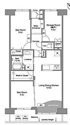COMFORIA北葛西 2SLDKの間取図画像
