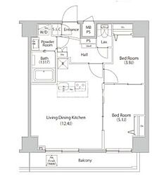 ファミルート船堀 2LDKの間取図画像