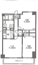 カーロヴィレッタカサイ 2LDKの間取図画像