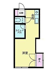 リバーハイツ ワンルームの間取図画像