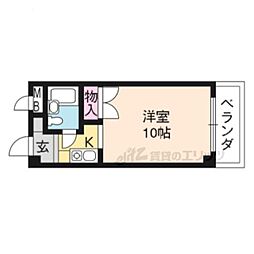 メゾン二葉 1Kの間取図画像