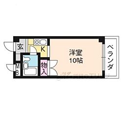 メゾン二葉 1Kの間取図画像