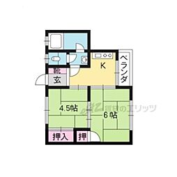多田マンション 2Kの間取図画像
