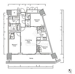 JIYUGAOKA MUSE SQUARE THE RESI 3LDKの間取図画像