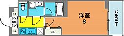 PREMIUMCUBE下北沢 1Kの間取図画像