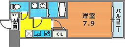 スカイコートパレス駒沢大学2 1Kの間取図画像